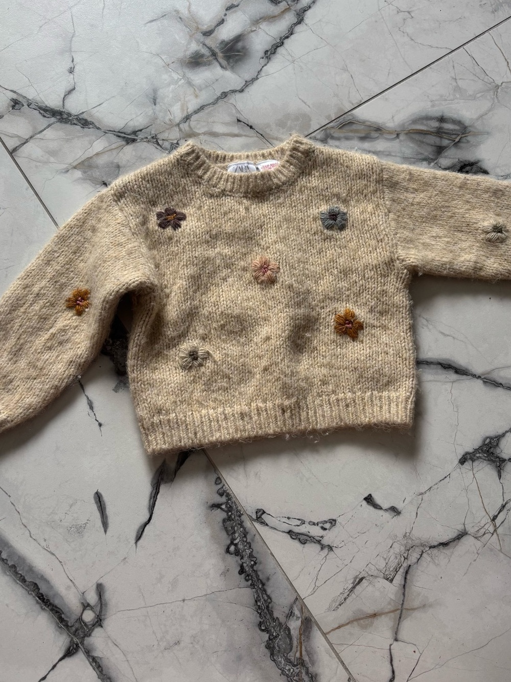 Zara Cream Chunky Knit Sweater
